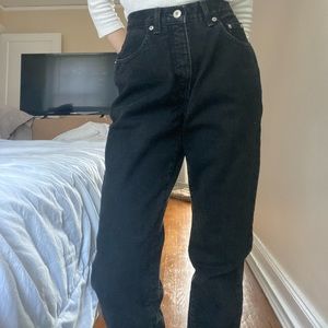 black 90s straight leg jeans